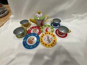 Schylling Forest Friends 14 Piece Metal Tea Time Play Set